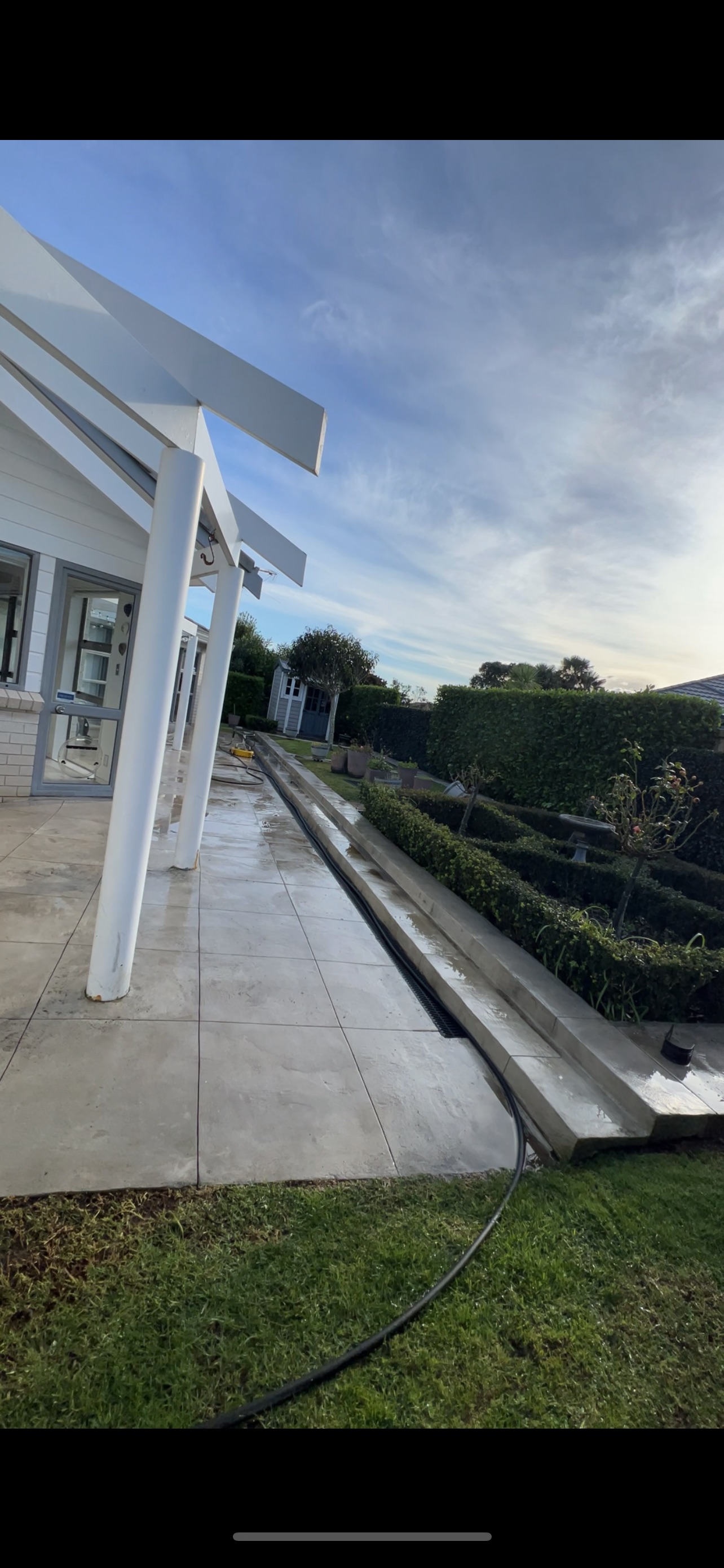 House exterior after soft washing
